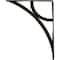Ekena Millwork Galveston Wrought Iron Bracket, (Single center brace), Antiqued Warm Silver 1 1/2"W x 10"D x 12"H BKTM01X10X12SGLAWS - alternate 8